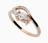 Pārdošanā Zelta gredzeni ar cirkonu 17015004